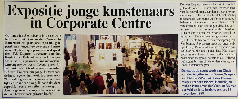 expositie jonge kunstenaars corporate center rotterdam